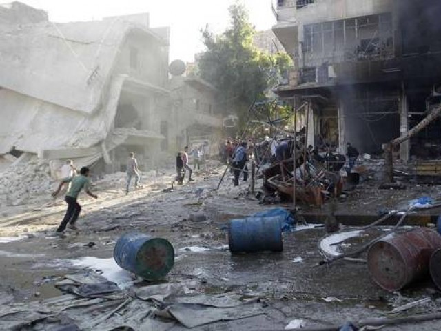 شام کے شہر حلب میں میزائل حملہ، 33 افراد جاں بحق