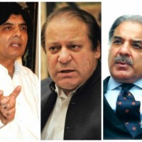 Nawaz Sharif,Chaudhry Nisar,Shahbaz Sharif,Meeting