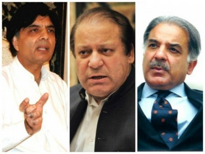 Nawaz Sharif,Chaudhry Nisar,Shahbaz Sharif,Meeting
