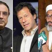 Asif Zardari, Imran Khan,Siraj ul Haq