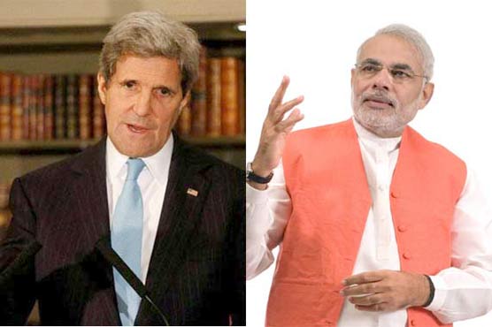 امریکی وزیر خارجہ سے بھارتی وزیر اعظم کی ملاقات، دو طرفہ تعلقات پر تبادلہ خیال