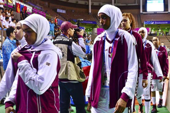 ایشین گیمز : قطری باسکٹ بال ٹیم نے میچ چھوڑ دیا حجاب نہیں چھوڑا