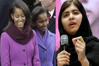 Obama,Daughters, Malala Yousafzai