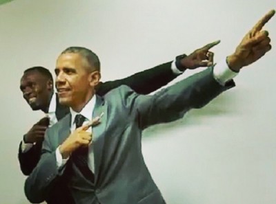 Barack Obama and Usain Bolt