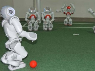 Robot Playing Football