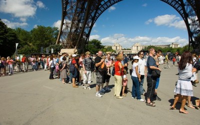 France People in Eiffel Tower