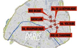 پیرس کے چھ مقامات پر حملوں میں 120 افراد ہلاک۔ ایمرجنسی نافذ