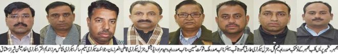 بھمبر : کشمیر پریس کلب بھمبر کے نو منتخب صدر راجہ نعیم گل اور دیگر اظہار خیال کرتے ہوئے