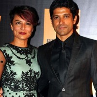 Farhan Akhter with Wife