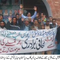 Pakistan Media Council Protested