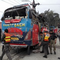 Bomb Blast in Peshawar Secretariat bus