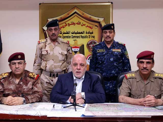 عراقی وزیراعظم کا فلوجہ میں داعش کے خلاف فتح کا اعلان