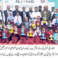 Dr. Murtaza Mughal with School Children