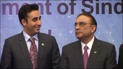 Asif Ali Zardari and Bilawal Bhutto