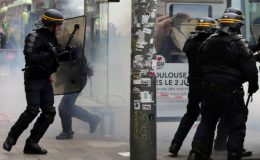 پیرس: احتجاجی مظاہرے میں مداخلت، کثیر تعداد میں مظاہرین زخمی