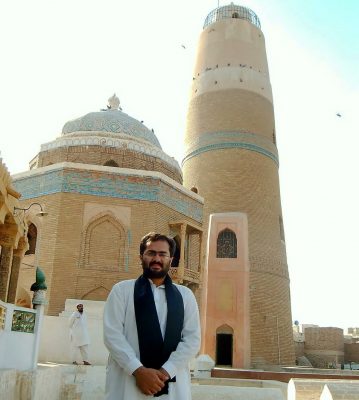 Dr. Ali Abbas Shah at Ma'soomi Minar in Sukkur