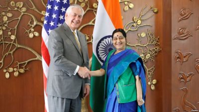 Rex Tillerson and Sushma Swaraj 