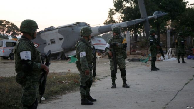 میکسیکو میں فوجی ہیلی کاپٹر گرنے سے 13 افراد ہلاک