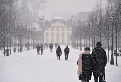 Snowfall in France