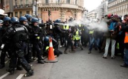 پیرس : زرد صدری تحریک کے مظاہروں کا پانچواں ہفتہ، 85 گرفتار