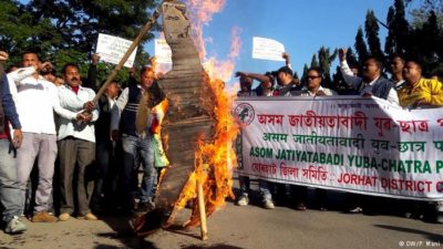 Indien Proteste in Assam