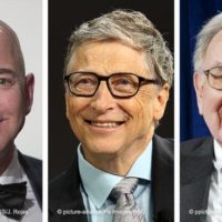 Jeff Bezos, Bill Gates and Warren Buffett