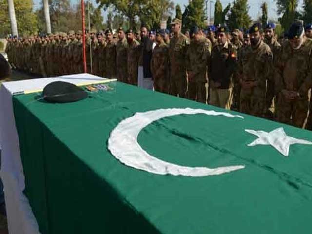 شمالی وزیرستان حملے میں شہید فوجی افسران کی نماز جنازہ ادا