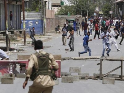 Kashmir Curfew Protest Indian Force
