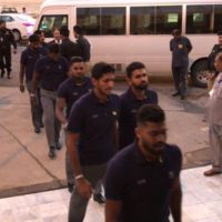 Sri Lanka team at Karachi