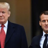 Donald Trump and Emmanuel Macron