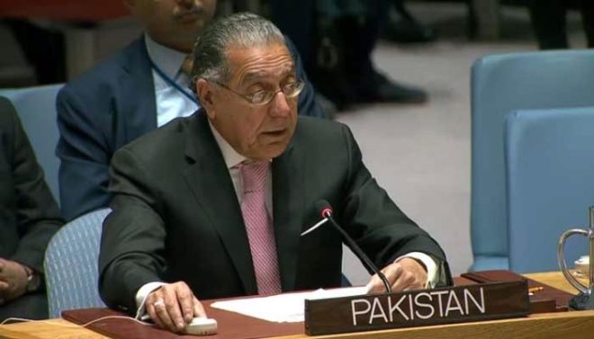 پاکستان نے اقوام متحدہ میں بھارتی ریاستی دہشتگردی کا پول کھول دیا