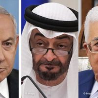Benjamin Netanjahu - Mohamed bin Zayed - Mahmoud Abbas