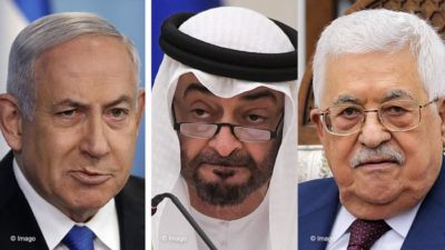 Benjamin Netanjahu - Mohamed bin Zayed - Mahmoud Abbas