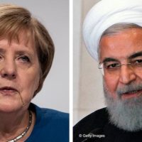 Angela Merkel and Hassan Rohani