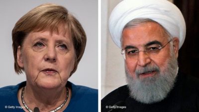 Angela Merkel and Hassan Rohani