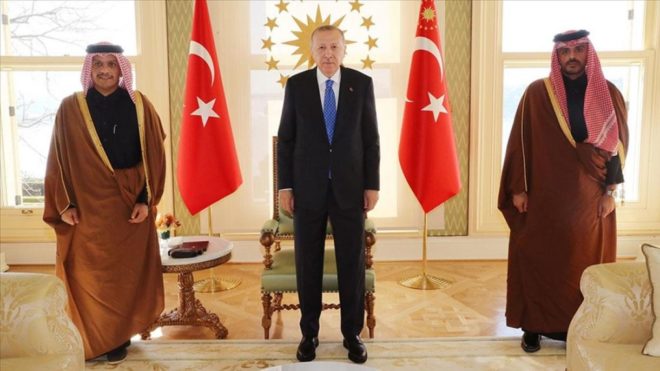 ترک صدر کی قطری وزیر خارجہ سے ملاقات