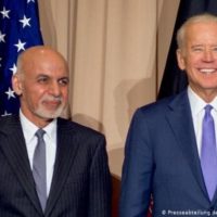 Ashraf Ghani and Joe Biden