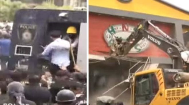 کراچی: سپریم کورٹ کے حکم پر تجاوزات کیخلاف آپریشن، مظاہرین اور پولیس کی جھڑپیں