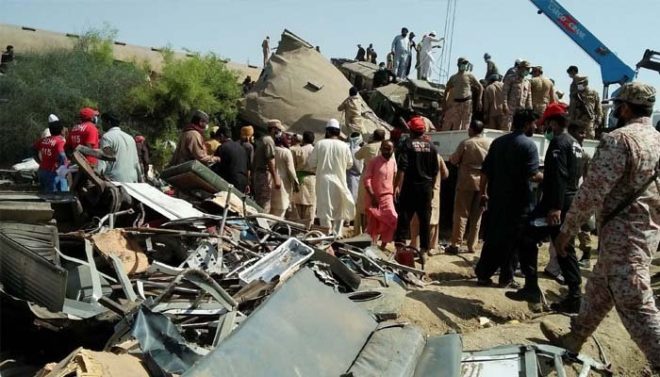 ٹرین حادثہ: جاں بحق افراد کی تعداد 62 ہو گئی، آپریشن مکمل
