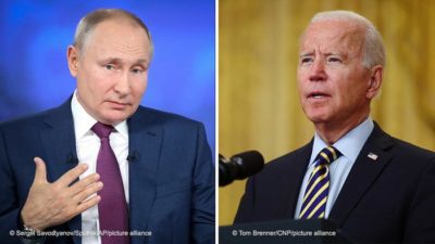 Wladimir Putin and Joe Biden