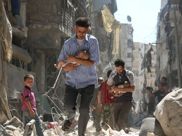 شام میں اتحادی افواج کی بمباری میں 4 بچے جاں بحق