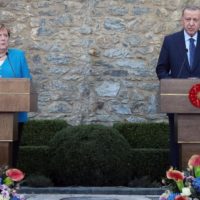 Angela Merkel and Tayyip Erdogan