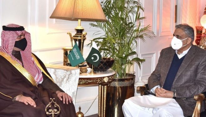 آرمی چیف سے سعودی وزیر داخلہ کی ملاقات، علاقائی سلامتی پر تبادلہ خیال