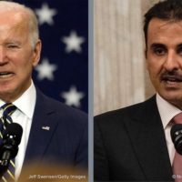 Joe Biden and Tamim bin Hamad al-Thani