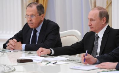 Vladimir Putin and Sergei Lavrov