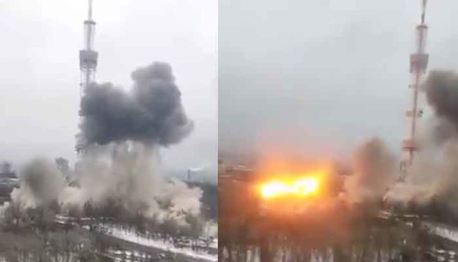 روس کی یوکرین میں بمباری جاری، مرکزی ٹی وی کی عمارت پر حملے میں 5 افراد ہلاک