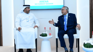 Pakistan's Finance Minister Ishaq Dar Meets Etisalat CEO in Dubai