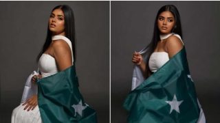 Miss Universe Pakistan Roma Riaz Drapes National Flag in Heartfelt Tribute