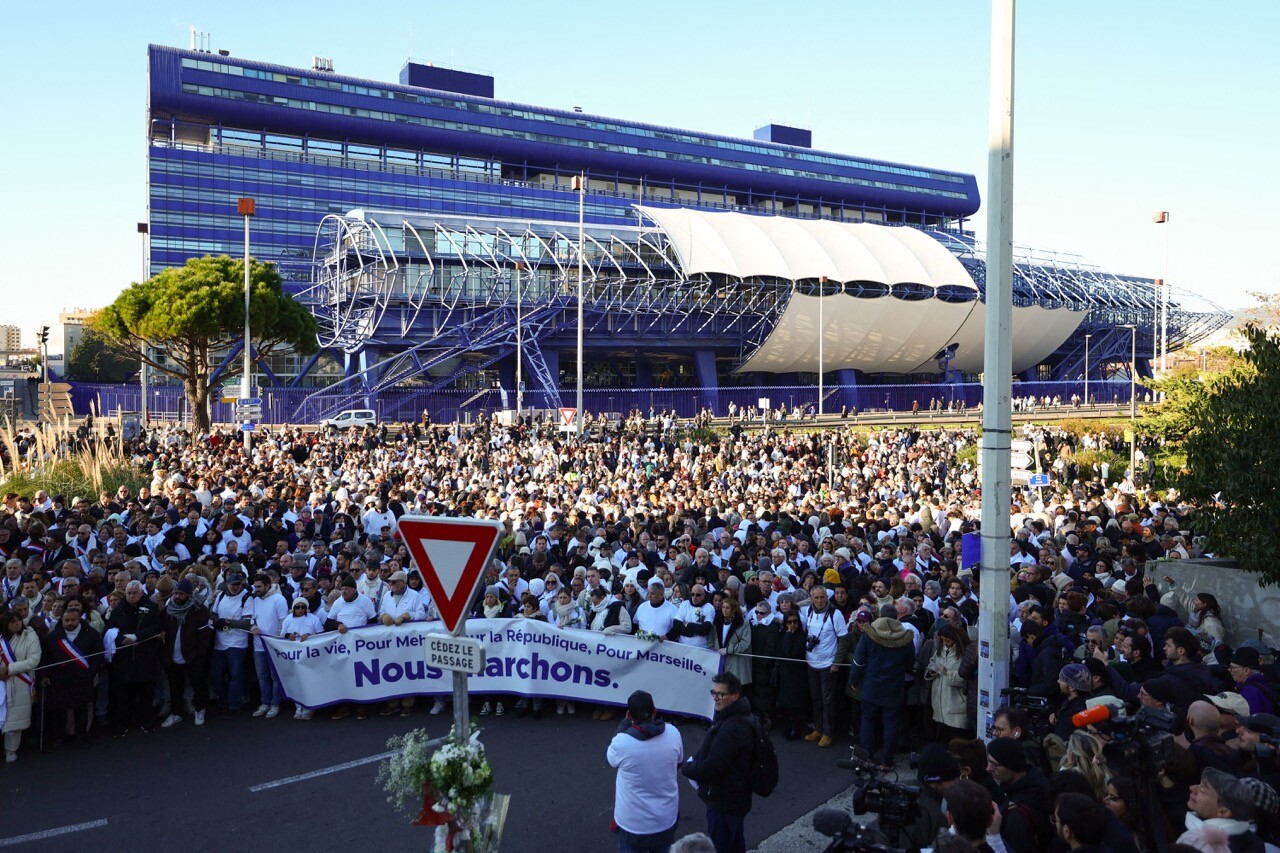 Thousands Gather Under Heavy Security in Marseille to Honor Murdered Anti-Drug Activist Mehdi Kessaci