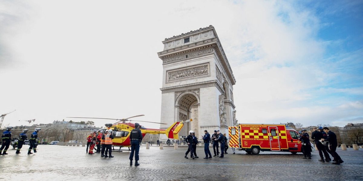 Dramatic Paris Rescue: Man Airlifted Near Arc de Triomphe